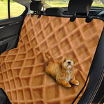 Waffle Pattern Print Pet Car Back Seat Cover