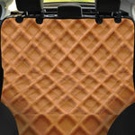 Waffle Pattern Print Pet Car Back Seat Cover