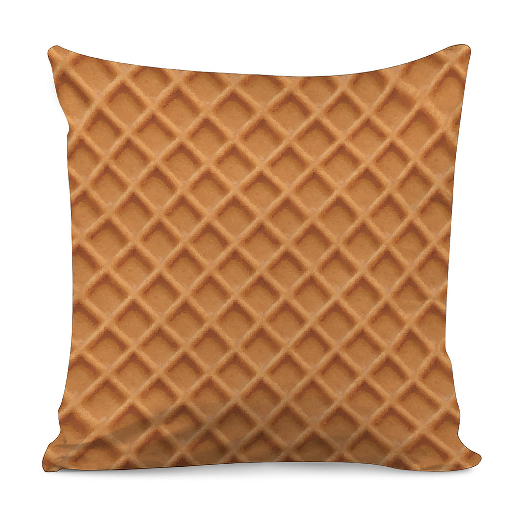 Waffle Pattern Print Pillow Cover