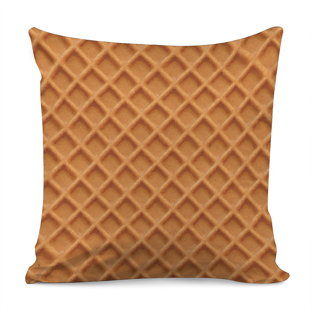 Waffle Pattern Print Pillow Cover