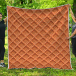 Waffle Pattern Print Quilt