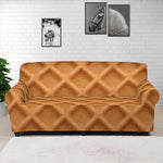 Waffle Pattern Print Sofa Cover