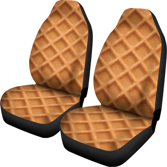 Waffle Pattern Print Universal Fit Car Seat Covers
