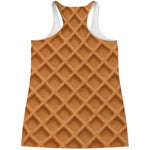 Waffle Pattern Print Women's Racerback Tank Top