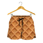 Waffle Pattern Print Women's Shorts