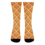 Waffle Print Crew Socks