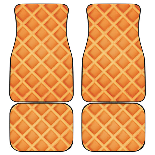 Waffle Print Front and Back Car Floor Mats