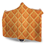 Waffle Print Hooded Blanket