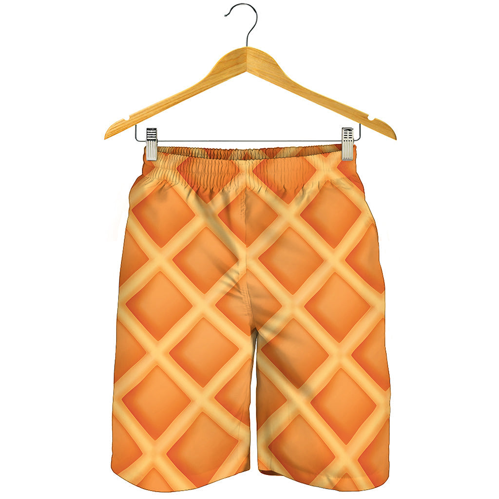 Waffle Print Men's Shorts