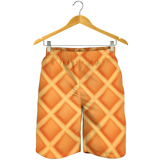Waffle Print Men's Shorts