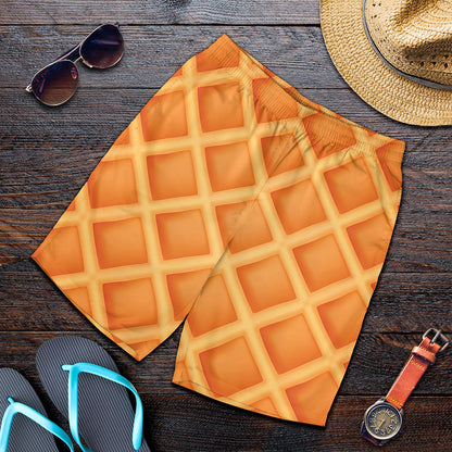Waffle Print Men's Shorts