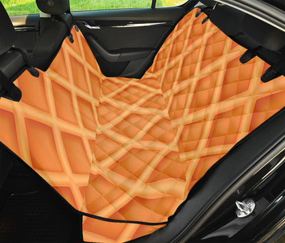 Waffle Print Pet Car Back Seat Cover