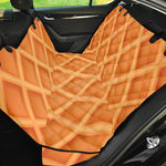 Waffle Print Pet Car Back Seat Cover