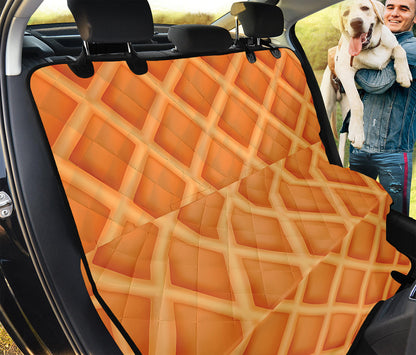 Waffle Print Pet Car Back Seat Cover