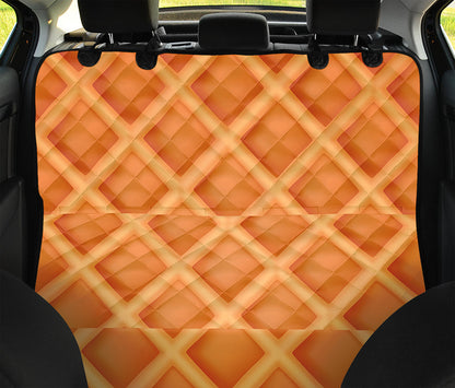 Waffle Print Pet Car Back Seat Cover