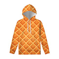 Waffle Print Pullover Hoodie