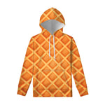 Waffle Print Pullover Hoodie