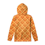 Waffle Print Pullover Hoodie