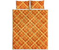 Waffle Print Quilt Bed Set