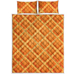 Waffle Print Quilt Bed Set