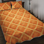 Waffle Print Quilt Bed Set