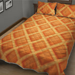 Waffle Print Quilt Bed Set
