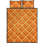 Waffle Print Quilt Bed Set