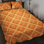 Waffle Print Quilt Bed Set