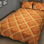 Waffle Print Quilt Bed Set