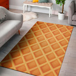 Waffle Texture Print Area Rug
