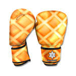 Waffle Texture Print Boxing Gloves