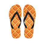 Waffle Texture Print Flip Flops