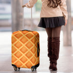Waffle Texture Print Luggage Cover