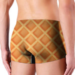 Waffle Texture Print Men's Boxer Briefs