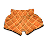 Waffle Texture Print Muay Thai Boxing Shorts