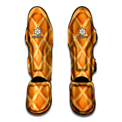 Waffle Texture Print Muay Thai Shin Guard