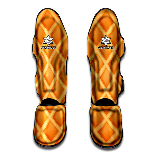 Waffle Texture Print Muay Thai Shin Guard