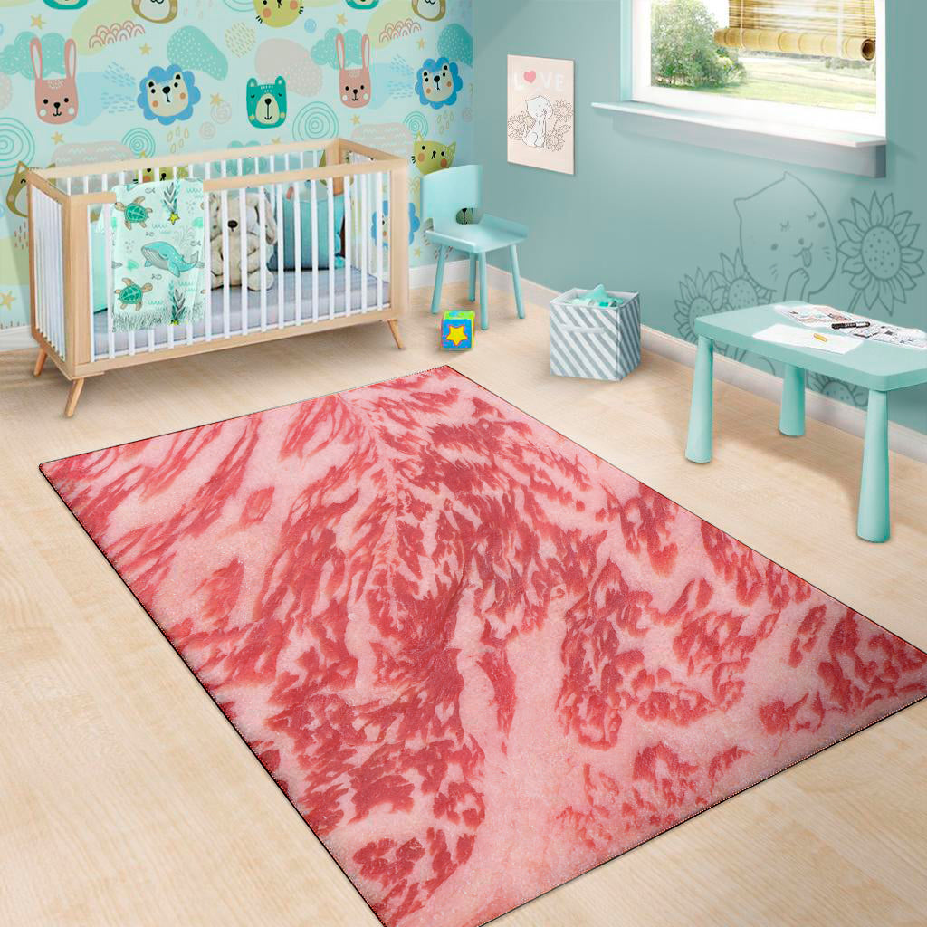 Wagyu Beef Meat Print Area Rug