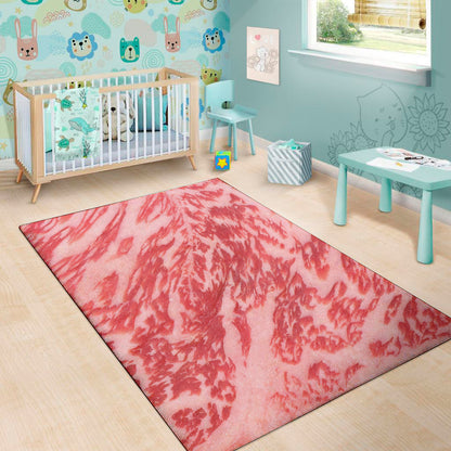 Wagyu Beef Meat Print Area Rug