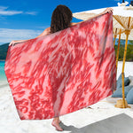 Wagyu Beef Meat Print Beach Sarong Wrap