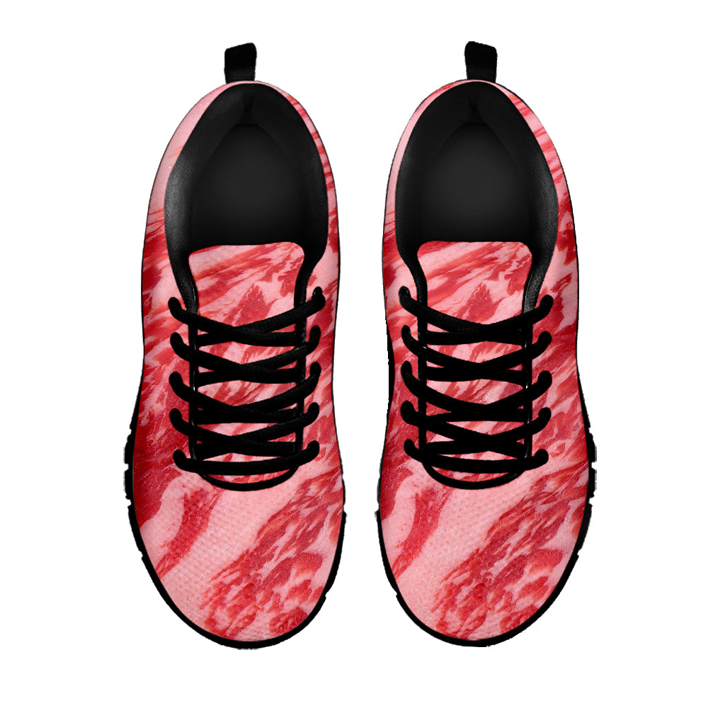 Wagyu Beef Meat Print Black Sneakers
