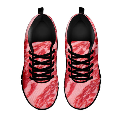 Wagyu Beef Meat Print Black Sneakers