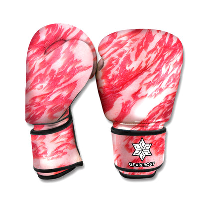 Wagyu Beef Meat Print Boxing Gloves