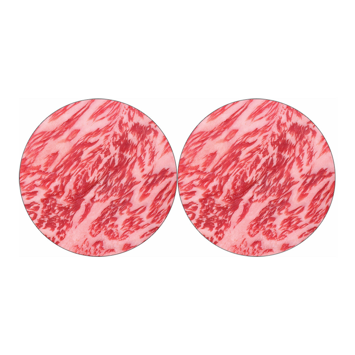 Wagyu Beef Meat Print Car Coasters