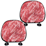 Wagyu Beef Meat Print Car Headrest Covers