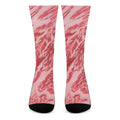Wagyu Beef Meat Print Crew Socks
