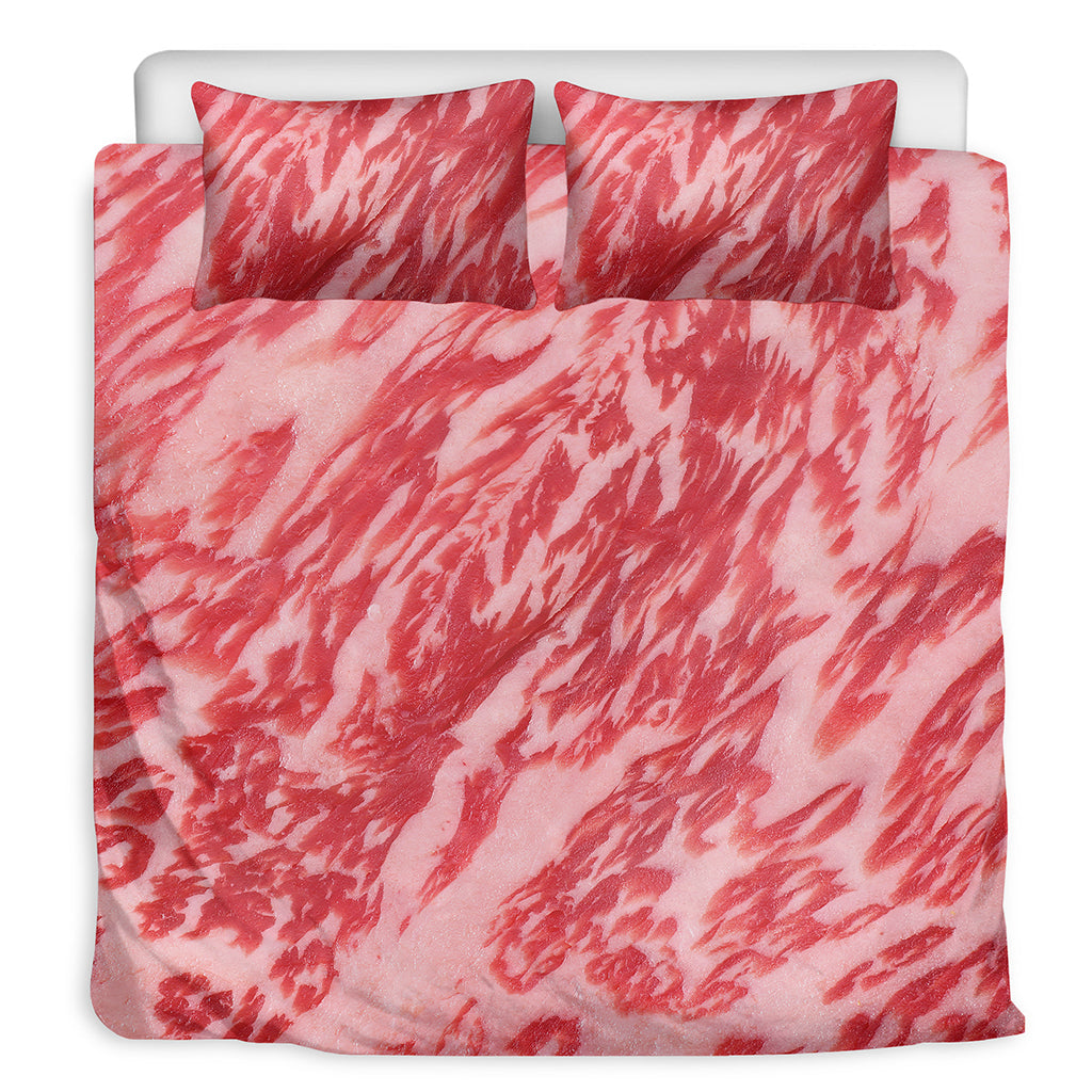 Wagyu Beef Meat Print Duvet Cover Bedding Set