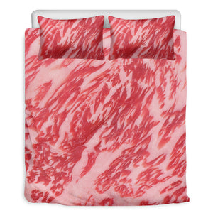 Wagyu Beef Meat Print Duvet Cover Bedding Set