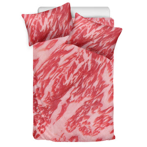 Wagyu Beef Meat Print Duvet Cover Bedding Set