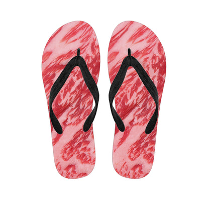 Wagyu Beef Meat Print Flip Flops